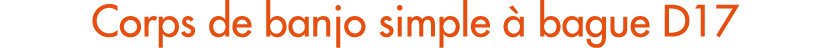 Corps de banjo simple  bague D17